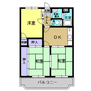 サンハイツ東A棟【3階】の間取り