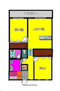 クレスト【2階】の間取り