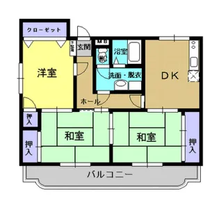 エバーグリーン福永【202号室】の間取り