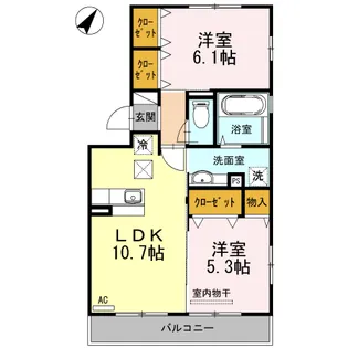 サニーヒル宇宿【3階】の間取り