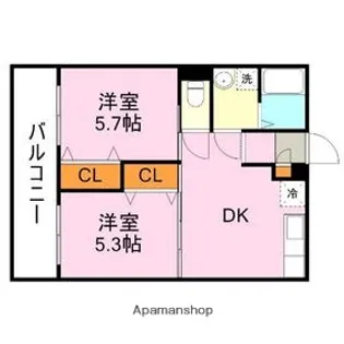 U&D桜ヶ丘【1階】の間取り