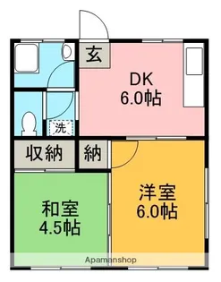 楠ヶ台荘【202号室】の間取り