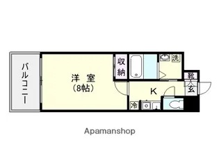 ミレニアム中洲【3階】の間取り