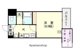 KOU TAI SHIN BUIL 上荒田【4階】の間取り