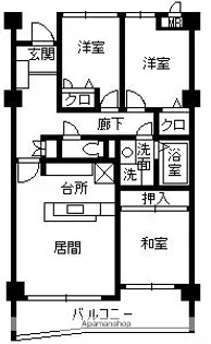 グランデール桜ヶ丘【706号室】の間取り
