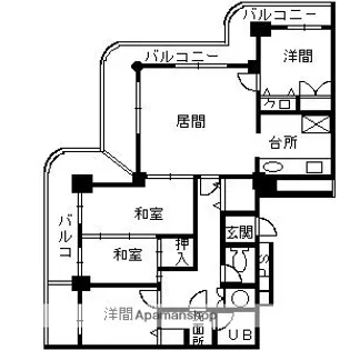 ストークマンション鹿児島【1605号室】の間取り