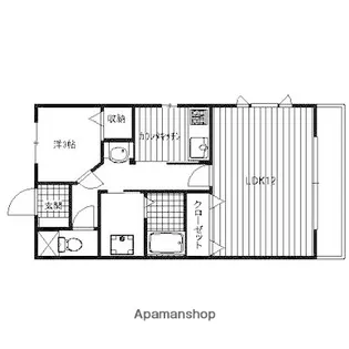 PLAZA K&H【3FD号室】の間取り