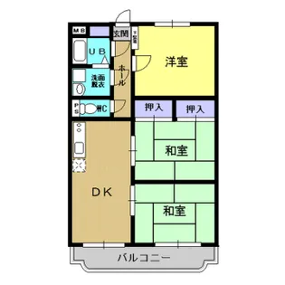 パサージュ伊敷【302号室】の間取り