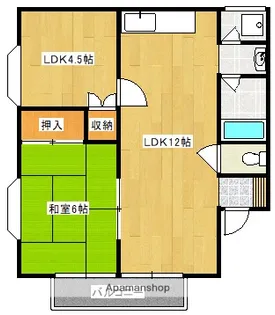 ユーベルハイツ【2階】の間取り