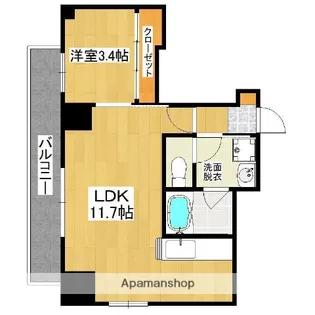 プラウド加治屋21【7階】の間取り