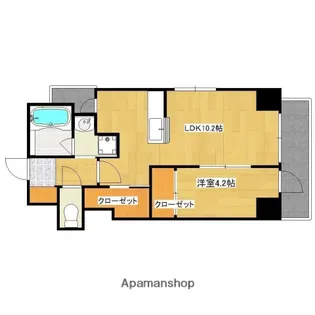 プランタン鴨池【8階】の間取り
