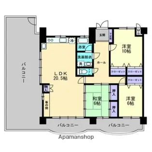 プラセル藤川【702号室】の間取り