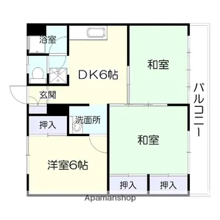 浜田ビル【4階】の間取り