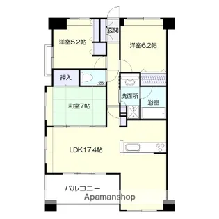 JGMヴェルデ城山【5階】の間取り