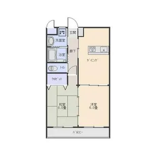 レジデンス玉里【203号室】の間取り