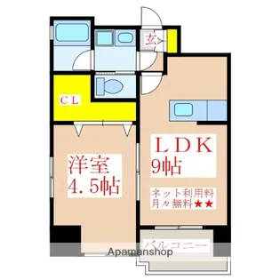 さくらヒルズ樋之口壱番館【603号室】の間取り