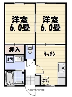 ビーラインK【102号室】の間取り