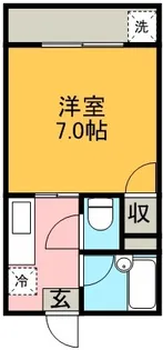 レインボー鴨池【101号室】の間取り