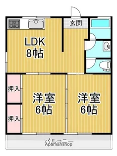 グリーンビュー小原A棟【3階】の間取り