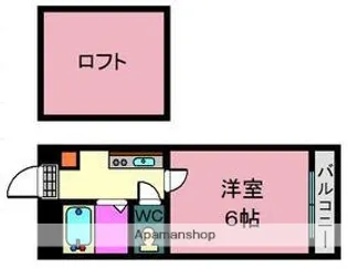 アップルハウス慶京【202号室】の間取り