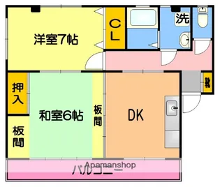 グリーンパレス園【201号室】の間取り