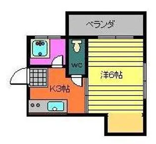 福美ハイツ【3階】の間取り