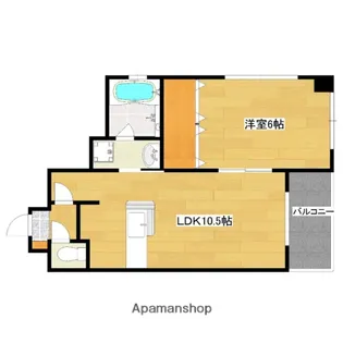 プランタン加治屋町【8階】の間取り