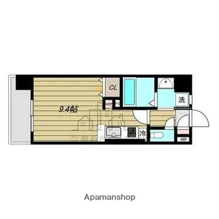 ヴィルヌーブ中央【3階】の間取り