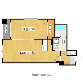 グランドスカイ上之園【5階】の間取り