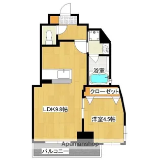 グランパルク梓館【7階】の間取り