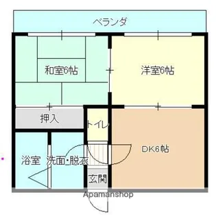 シャンルーネ田上【405号室】の間取り