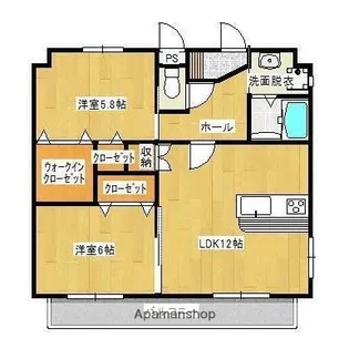 チェリーヒルズ【201号室】の間取り