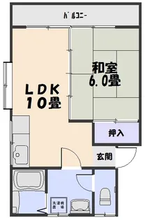庭月野アパート【2階】の間取り