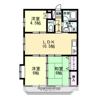 コーポフジビル【201号室】の間取り