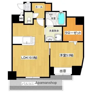 グランパルク柊館【5階】の間取り