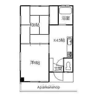 コーポタモツ【101号室】の間取り