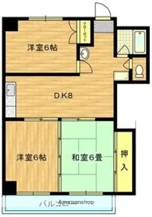 オーソメーサ【5B号室】の間取り