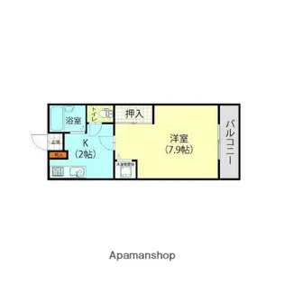 サンパティーク上之園【203号室】の間取り