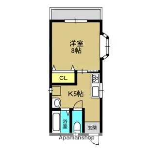 サンハイツ玉里Ⅲ【201号室】の間取り