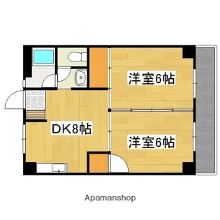 若原ハイツ【2階】の間取り