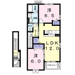 グランツレジデンスA【2階】の間取り