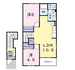 リバーサイドT J【2階】の間取り