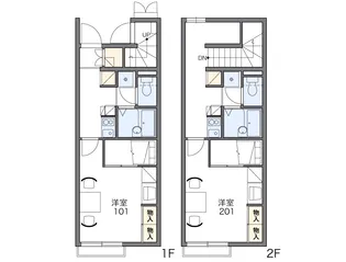 レオパレスPREMA【205号室】の間取り