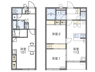 レオパレスチェリ【103号室】の間取り