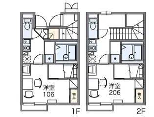 レオパレスシャルム ふるーる【202号室】の間取り