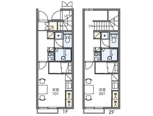 レオパレスYANNO 1【206号室】の間取り