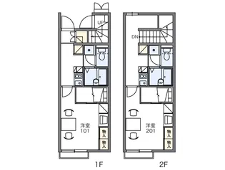 レオパレス吉野町【203号室】の間取り