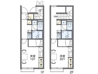 レオパレスフランシーズT&A【103号室】の間取り