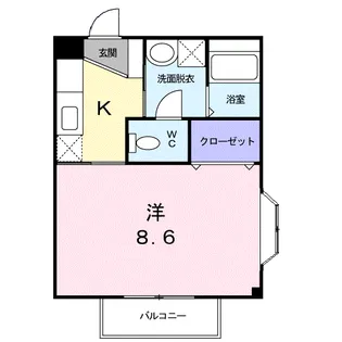 サンセール大小路【1階】の間取り