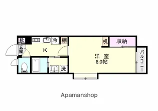 ラピロス荒田【2階】の間取り